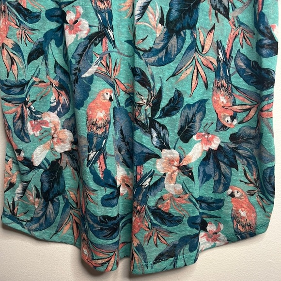 Kate & Sam Plus Size Tropical Parrots Shirt 1X - Picture 3 of 9